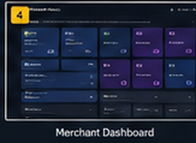 AradaCart concept UI showing the merchant dashboard