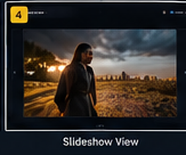 Visual Tizita concept UI showing the event slideshow view