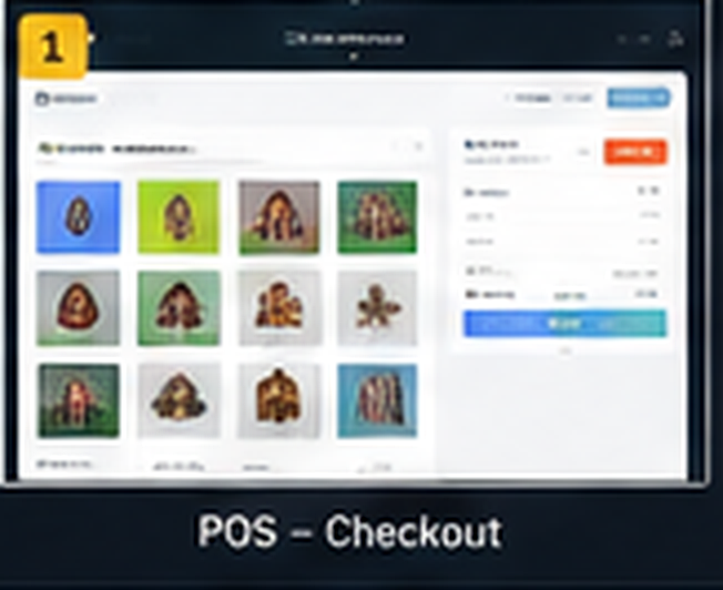 FSSS Limat POS concept UI showing the checkout screen