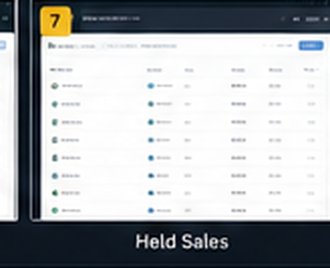 FSSS Limat POS concept UI showing held sales