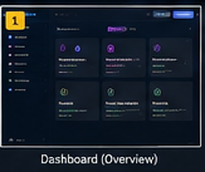 NAEP concept UI showing the platform dashboard overview
