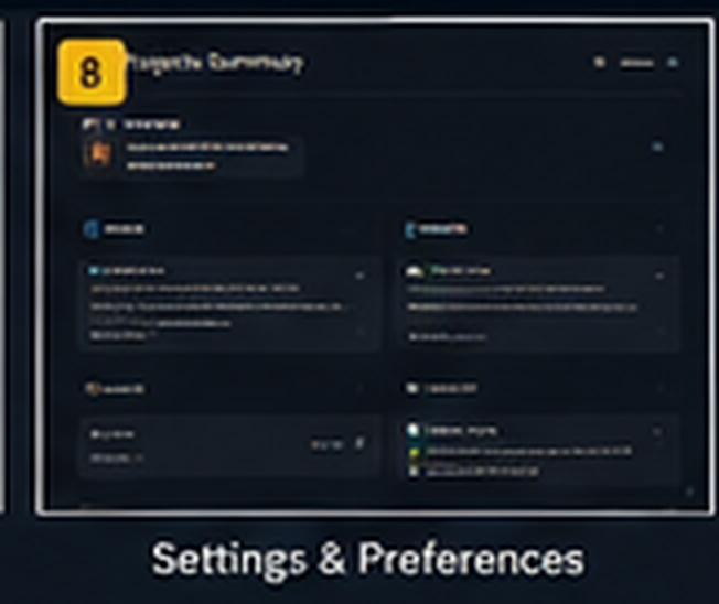 NAEP concept UI showing settings and preferences