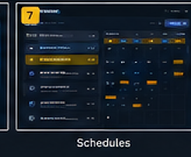 Nehas Digital Signage concept UI showing the scheduling view